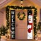 Christmas Porch Sign Banner Decoration -	71"L x 12"W (Snowman)